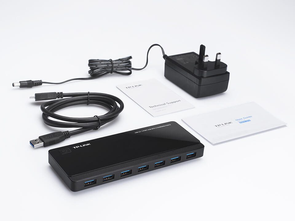 TP-LINK UH720 7-Port USB 3.0 Hub mit 2 Ladeports