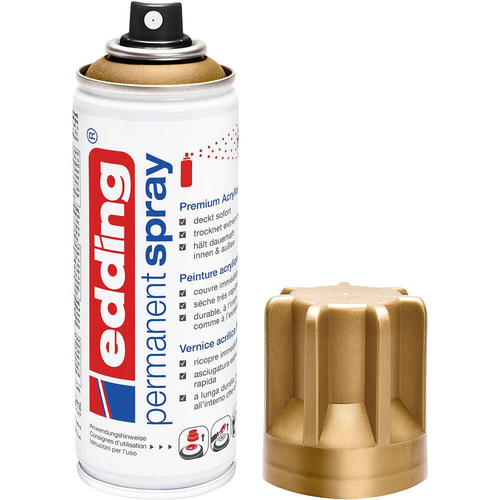 edding 4-5200924 Acrylspray Sprühfarbe reichgold matt