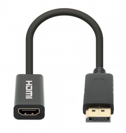 MANHATTAN Aktiver DisplayPort auf HDMI Adapter 4K@60Hz schwa