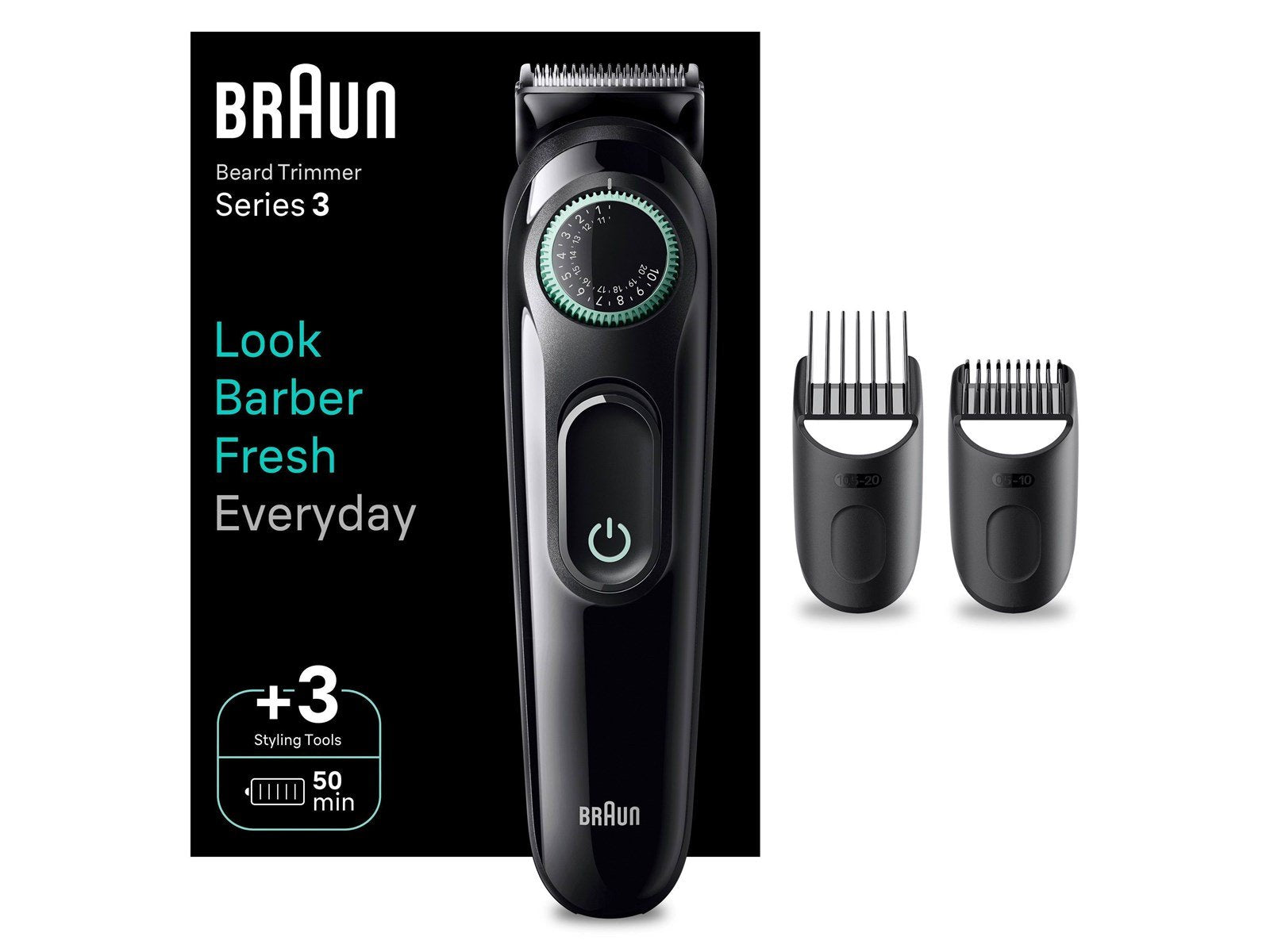 Braun Haartrimmer Styler BT3411 Black / Vibrant Green