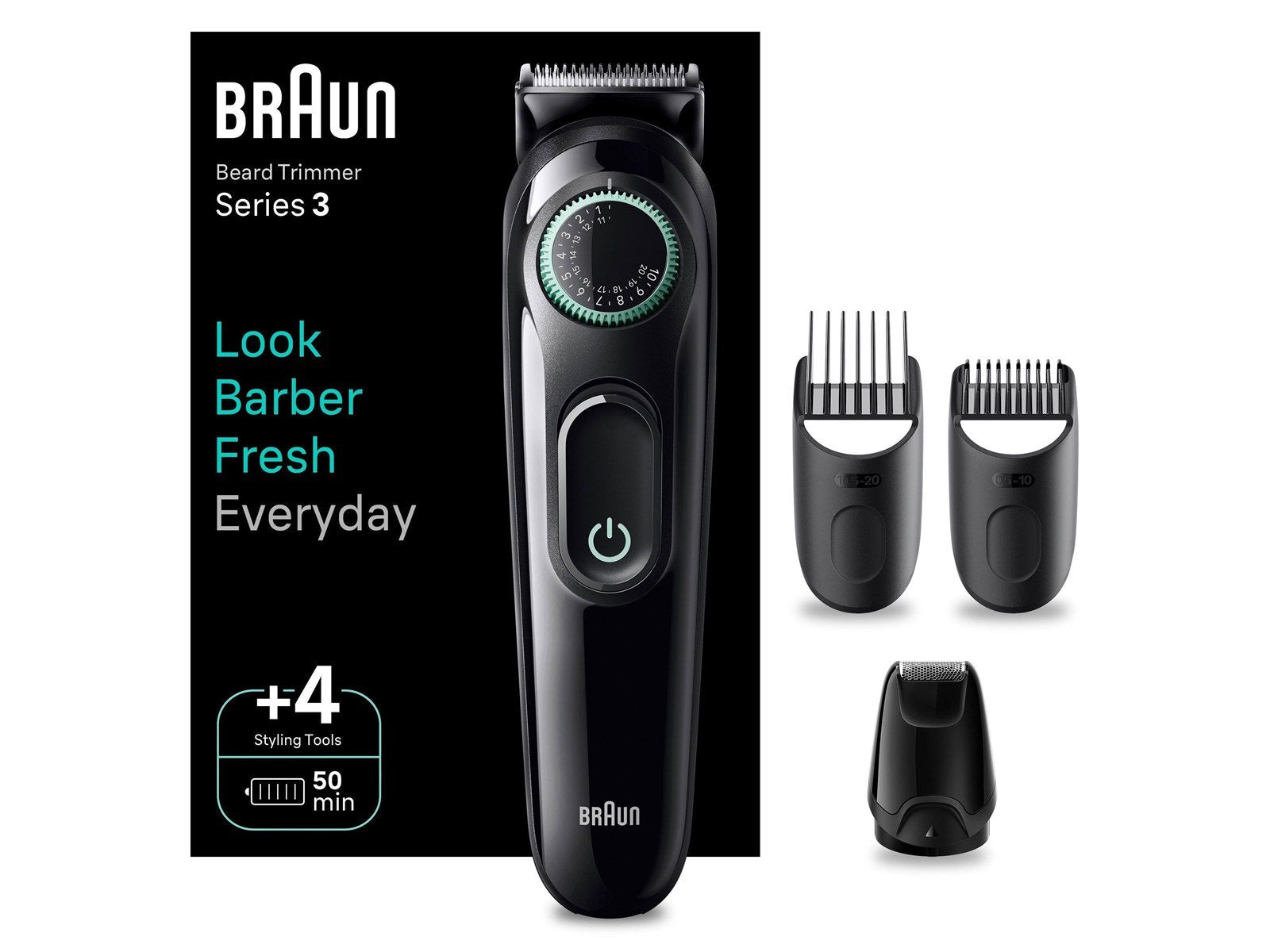 Braun Barttrimmer Styler BT3421 Black / Vibrant Green