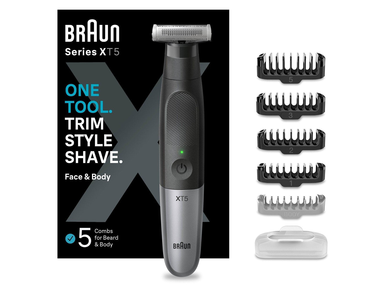 Braun Body trimmer Styler XT5100 Black / Spc Grey