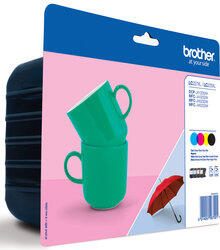 Brother Original LC-227XL/LC-225XL Druckerpatronen 4er Multipack BK/C/M/Y mit Diebstahlsicherung (LC227XLVALBPDR)