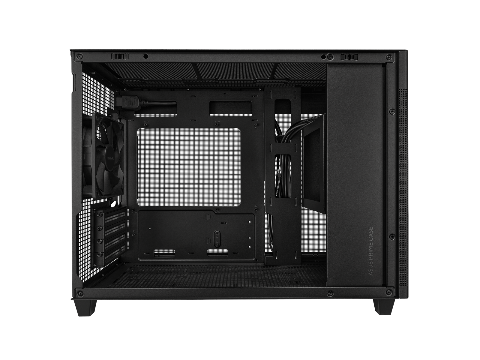 ASUS Prime AP201 Tempered Glass - Black - Gehäuse - Minitower - Schwarz
