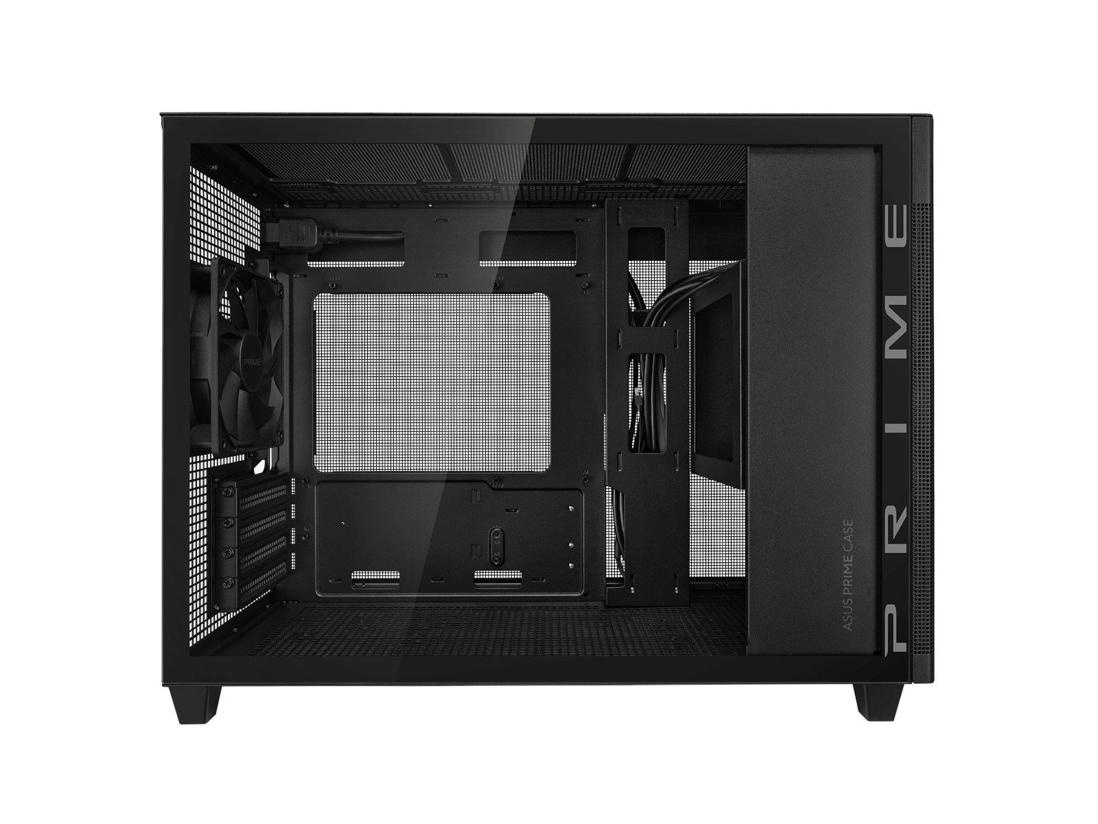 ASUS Prime AP201 Tempered Glass - Black - Gehäuse - Minitower - Schwarz