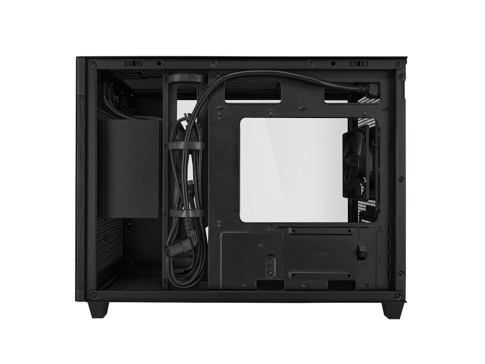 ASUS Prime AP201 Tempered Glass - Black - Gehäuse - Minitower - Schwarz