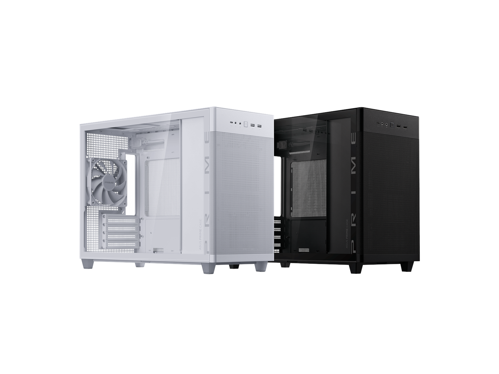 ASUS Prime AP201 Tempered Glass - Black - Gehäuse - Minitower - Schwarz