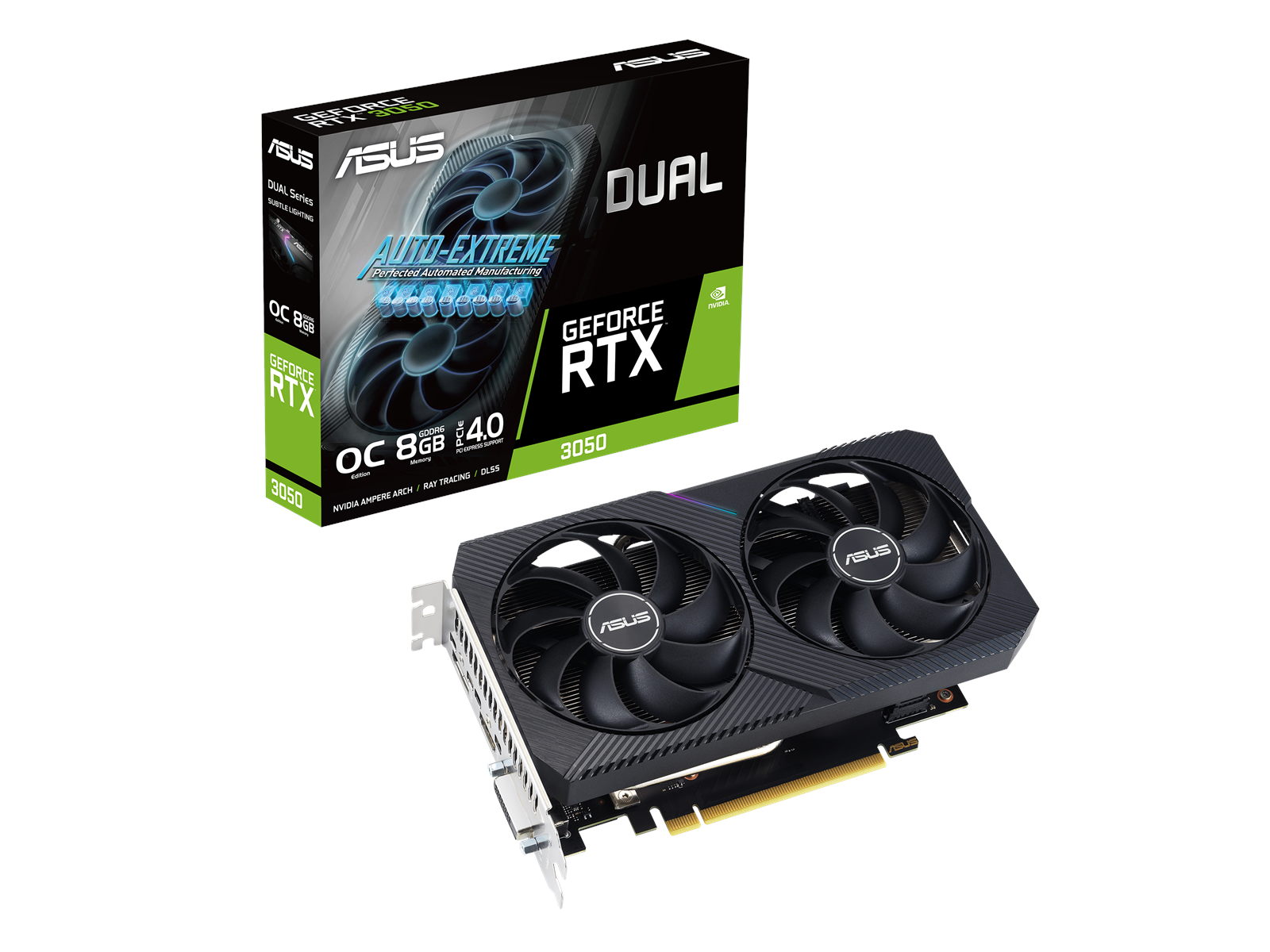 ASUS GeForce RTX 3050 DUAL OC V2 - 8GB GDDR6 RAM - Grafikkarte