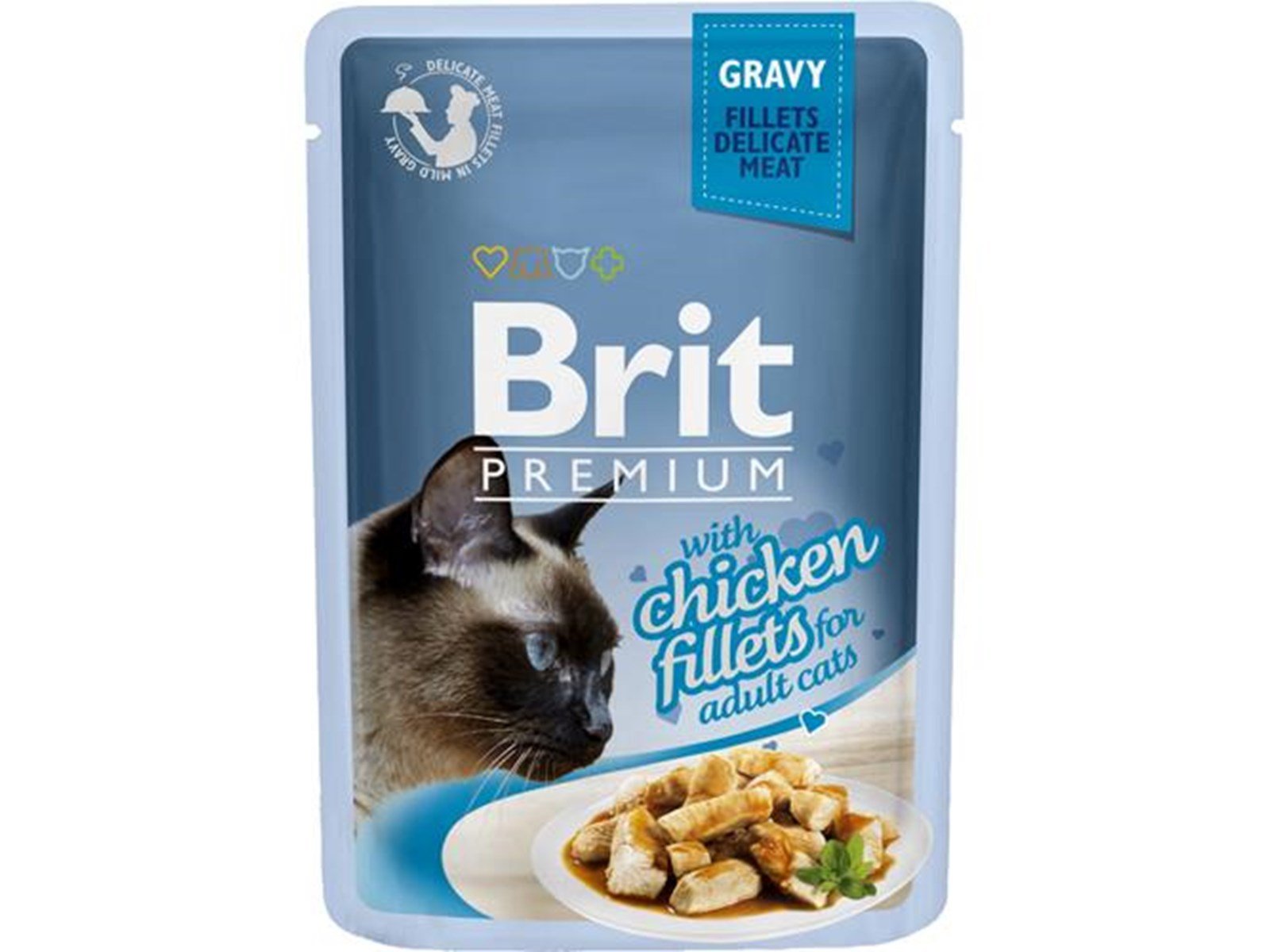 Brit Premium Gravy w/ Chicken Fillets for Adult Cats 85g
