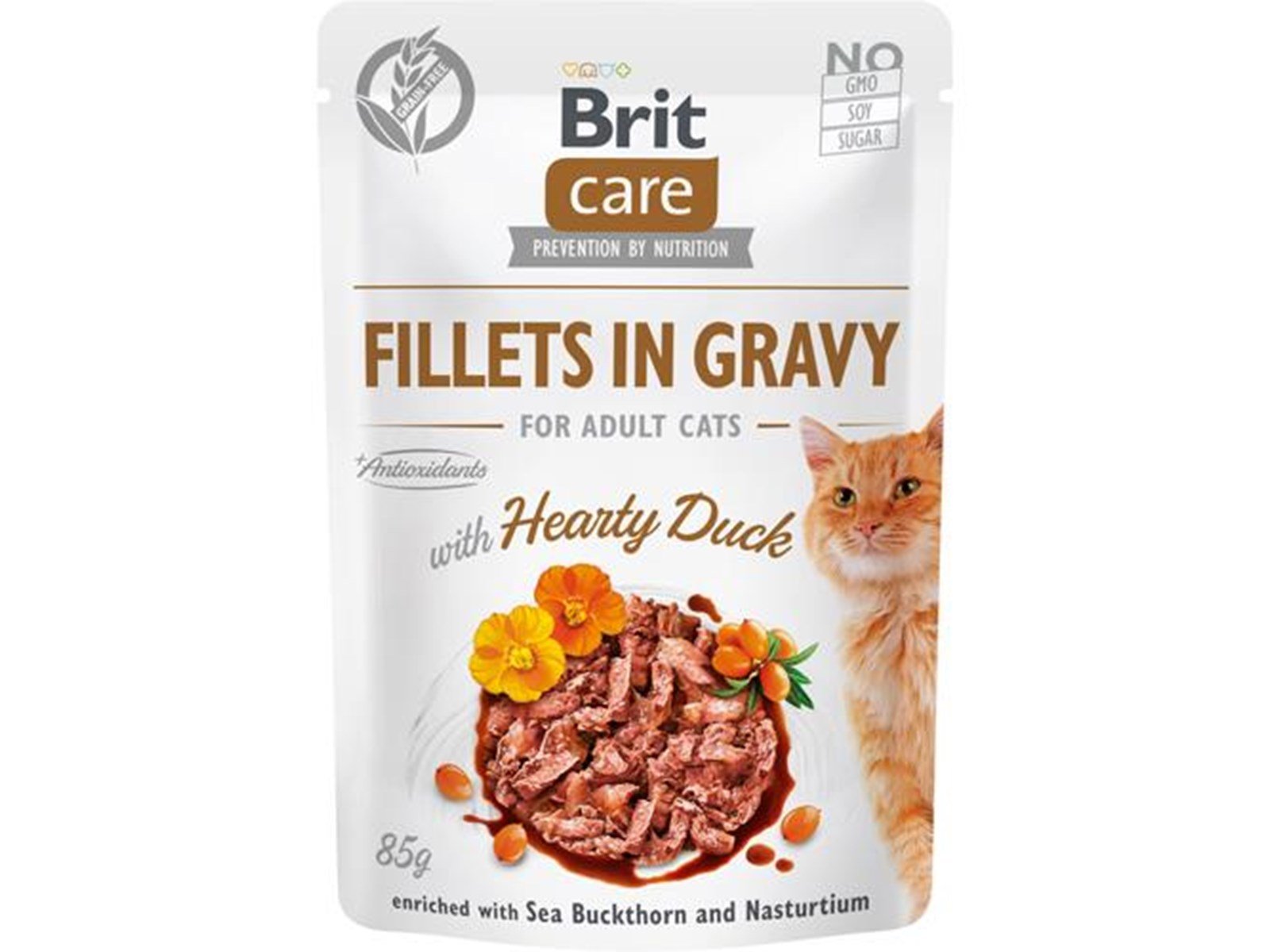 Brit Care Cat Fillets in Gravy with Hearty Duck 85g