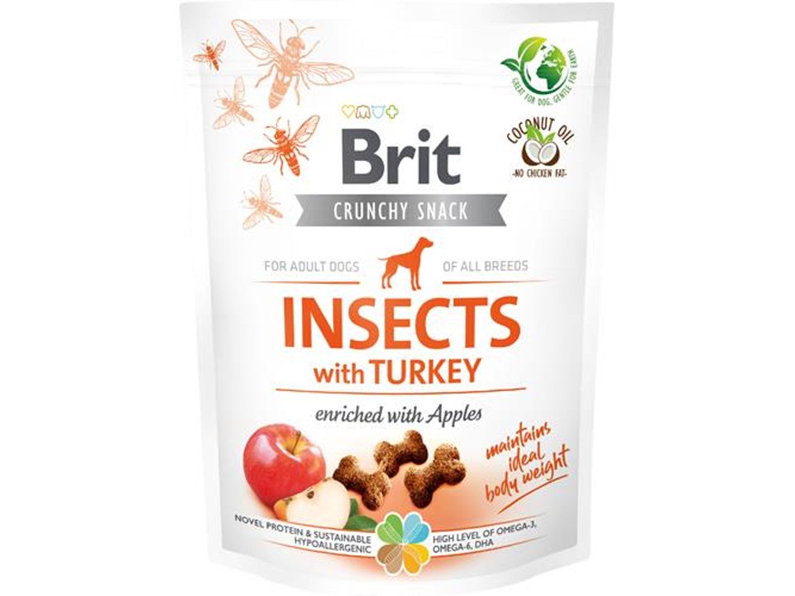 Brit Care Crunchy Snack - Insects w/ Turkey for Adult Dogs 200g