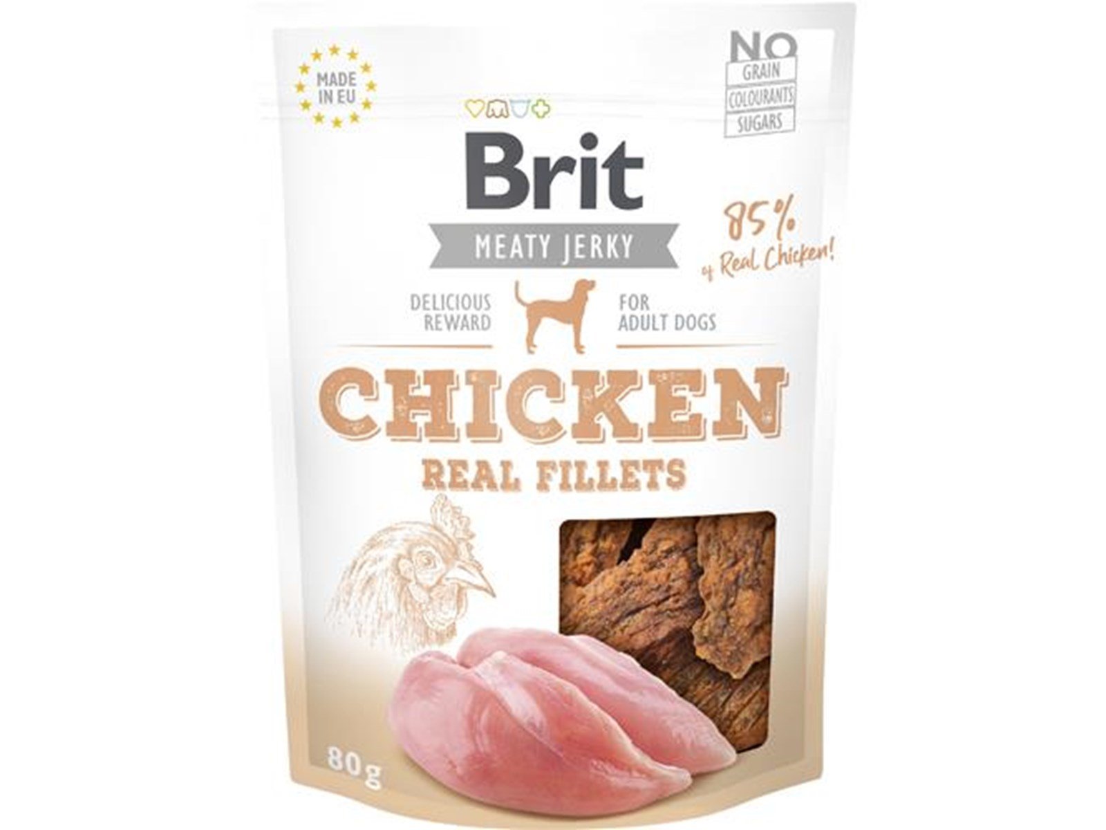 Brit Jerky Chicken Fillets 80g