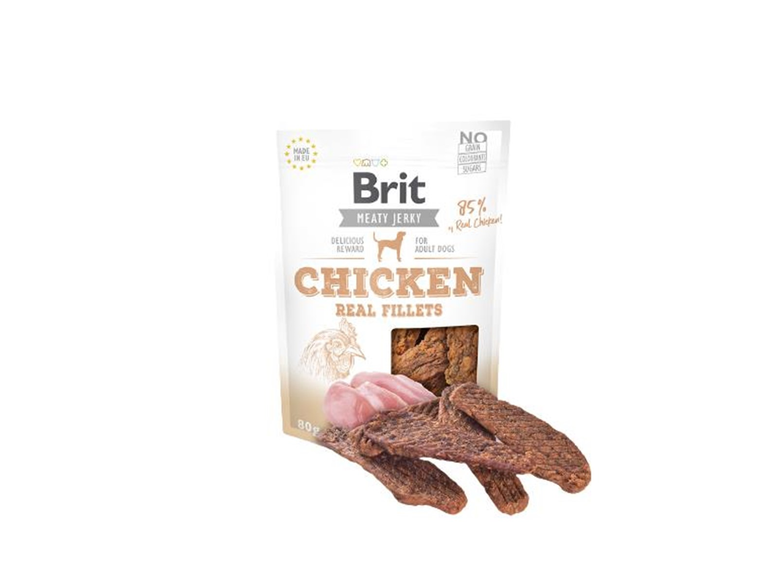 Brit Jerky Chicken Fillets 80g