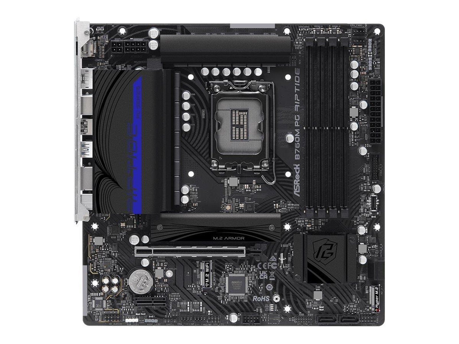 ASRock B760M PG Riptide Mainboard - Intel B760 - Intel LGA1700 socket - DDR5 RAM - Micro-ATX