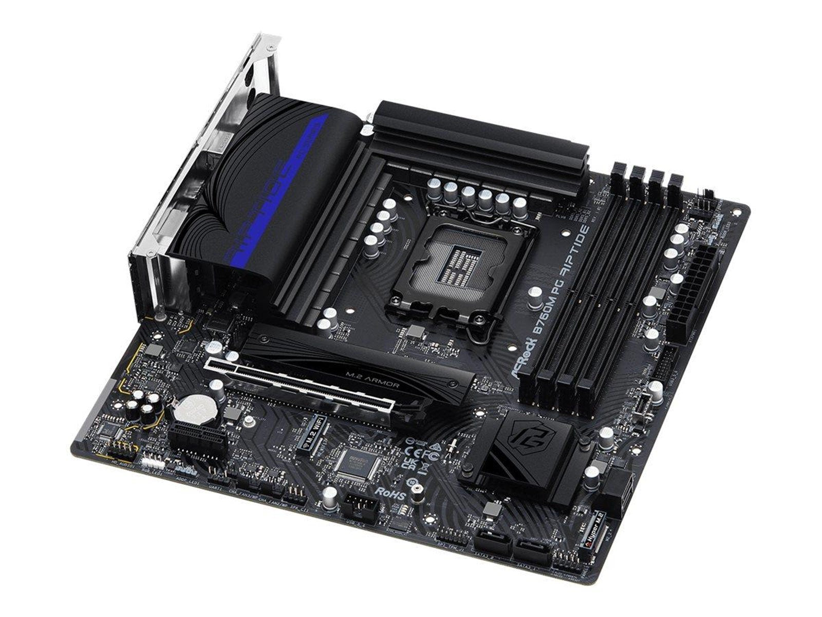 ASRock B760M PG Riptide Mainboard - Intel B760 - Intel LGA1700 socket - DDR5 RAM - Micro-ATX