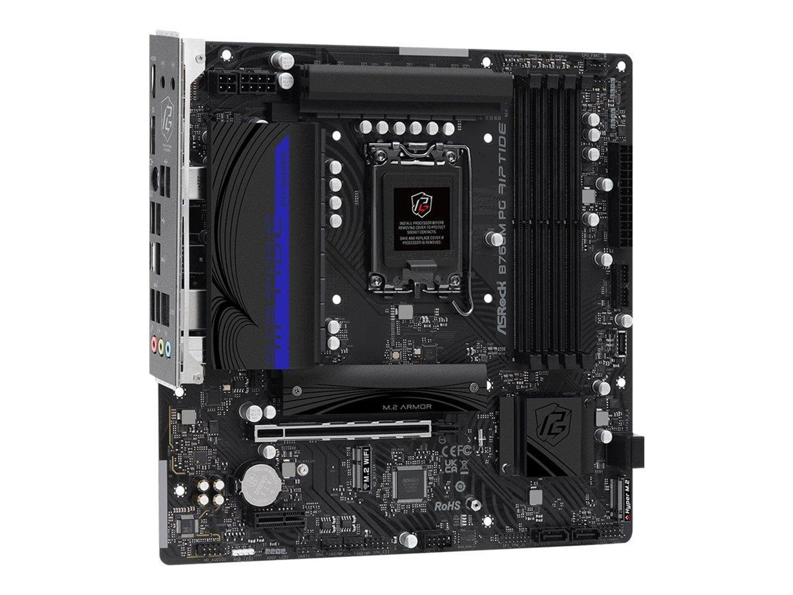 ASRock B760M PG Riptide Mainboard - Intel B760 - Intel LGA1700 socket - DDR5 RAM - Micro-ATX