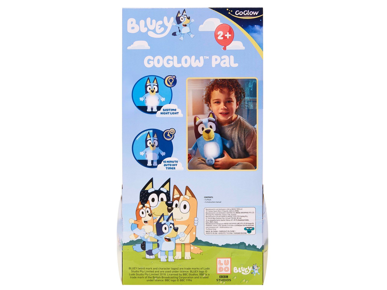 Bluey Kids Light Up Bedtime Pal - Soft toy night light