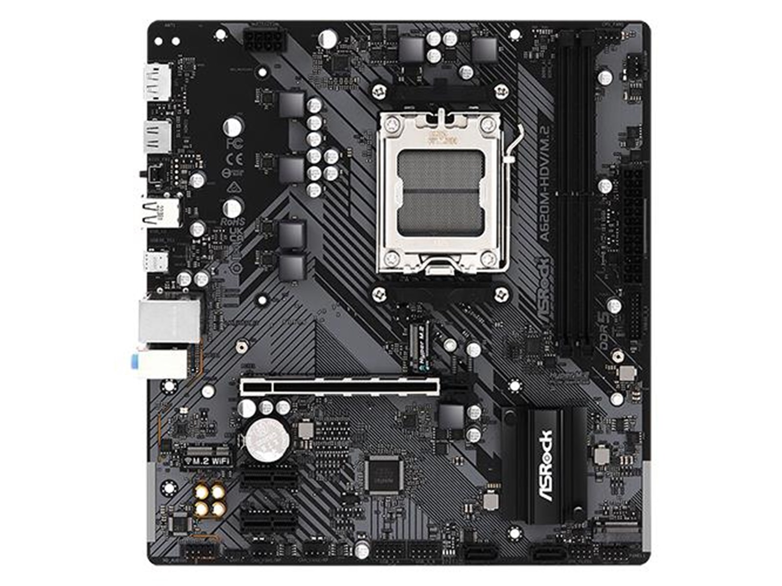 ASRock A620M-HDV/M.2 Mainboard - AMD A620 - AMD AM5 socket - DDR5 RAM - Micro-ATX