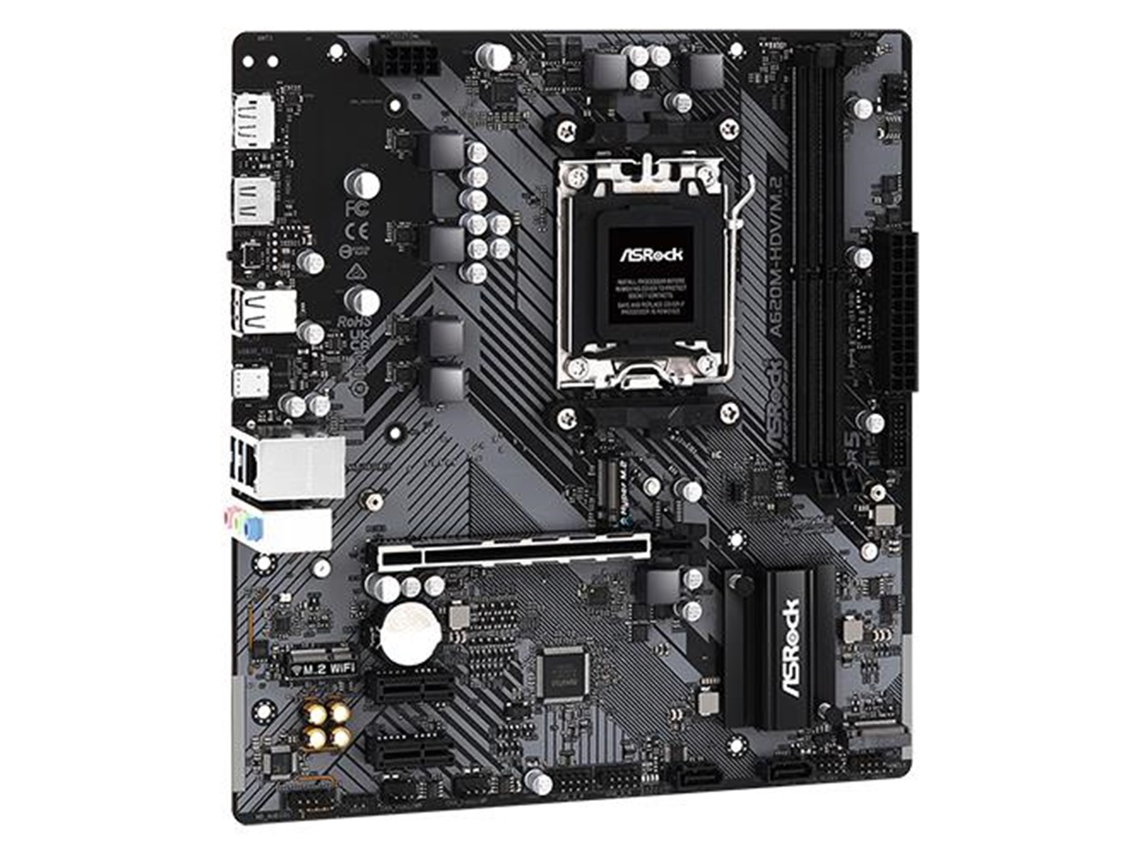 ASRock A620M-HDV/M.2 Mainboard - AMD A620 - AMD AM5 socket - DDR5 RAM - Micro-ATX