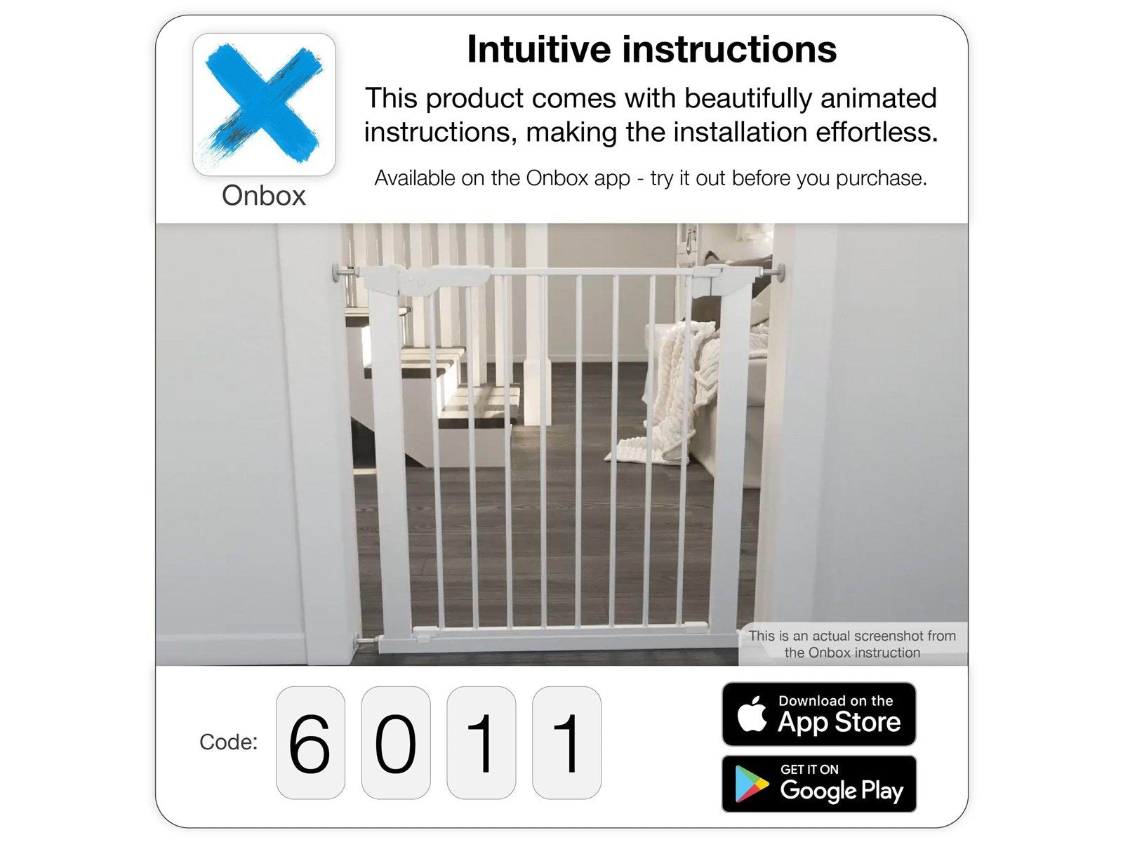 BabyDan Premier Safety Gate Extra Wide White 164.9-171.2 cm