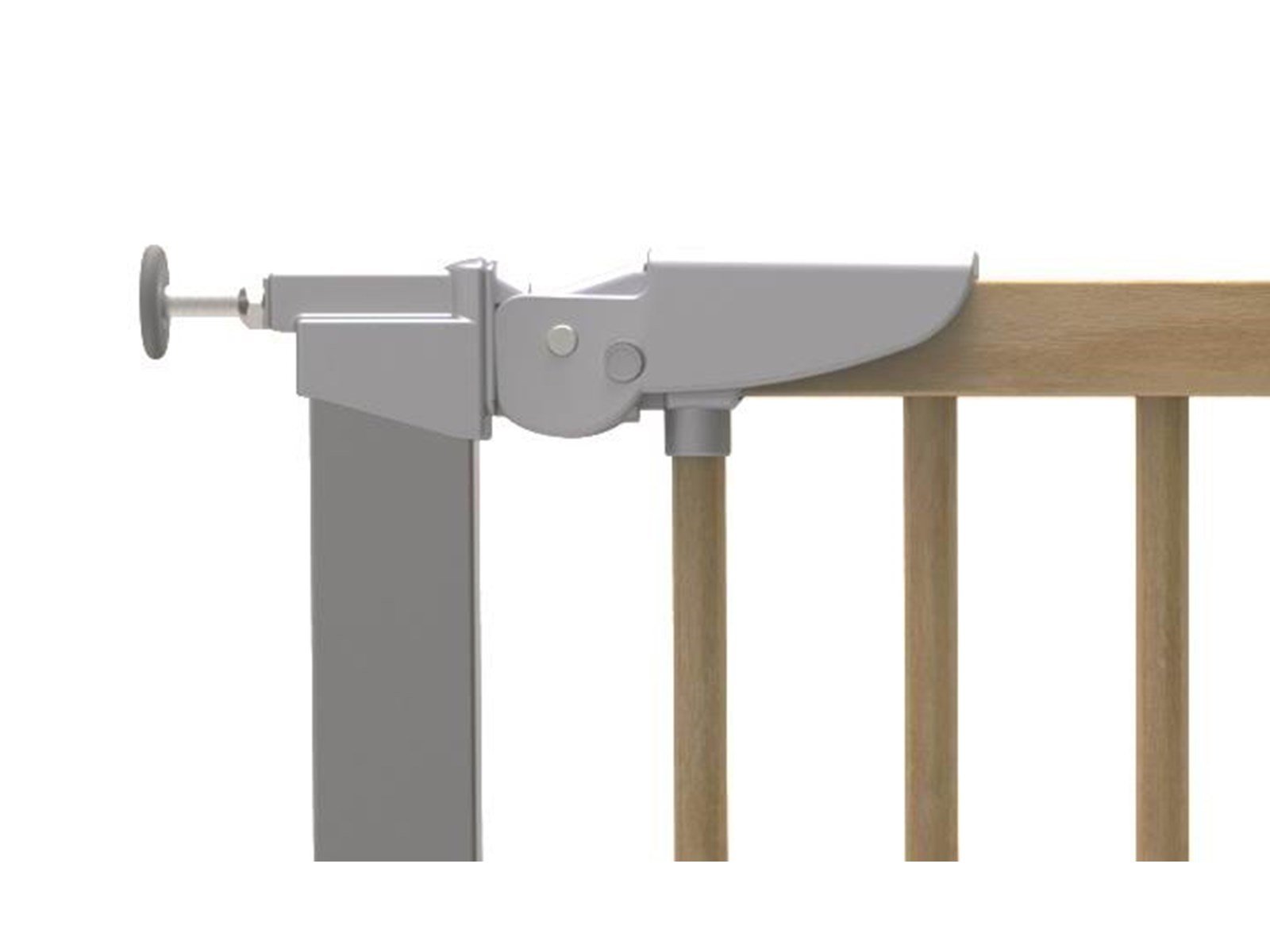 BabyDan Avantgarde Safety Gate with 1 Extension Silver 77.5-84.4 cm