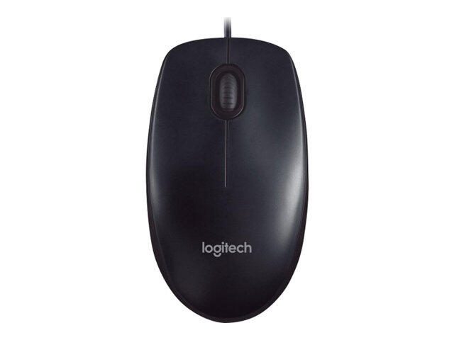 Logitech M90 Maus, dunkelgrau (kabelgebunden)