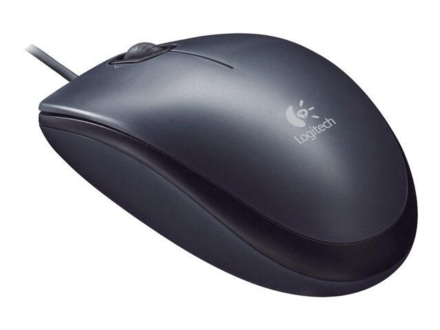Logitech M90 Maus, dunkelgrau (kabelgebunden)