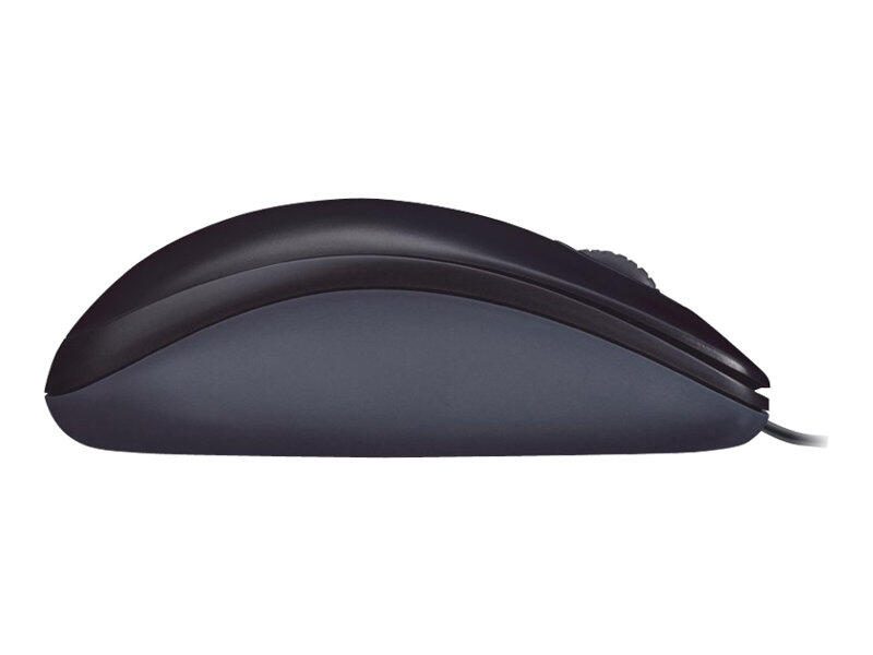 Logitech M90 Maus, dunkelgrau (kabelgebunden)