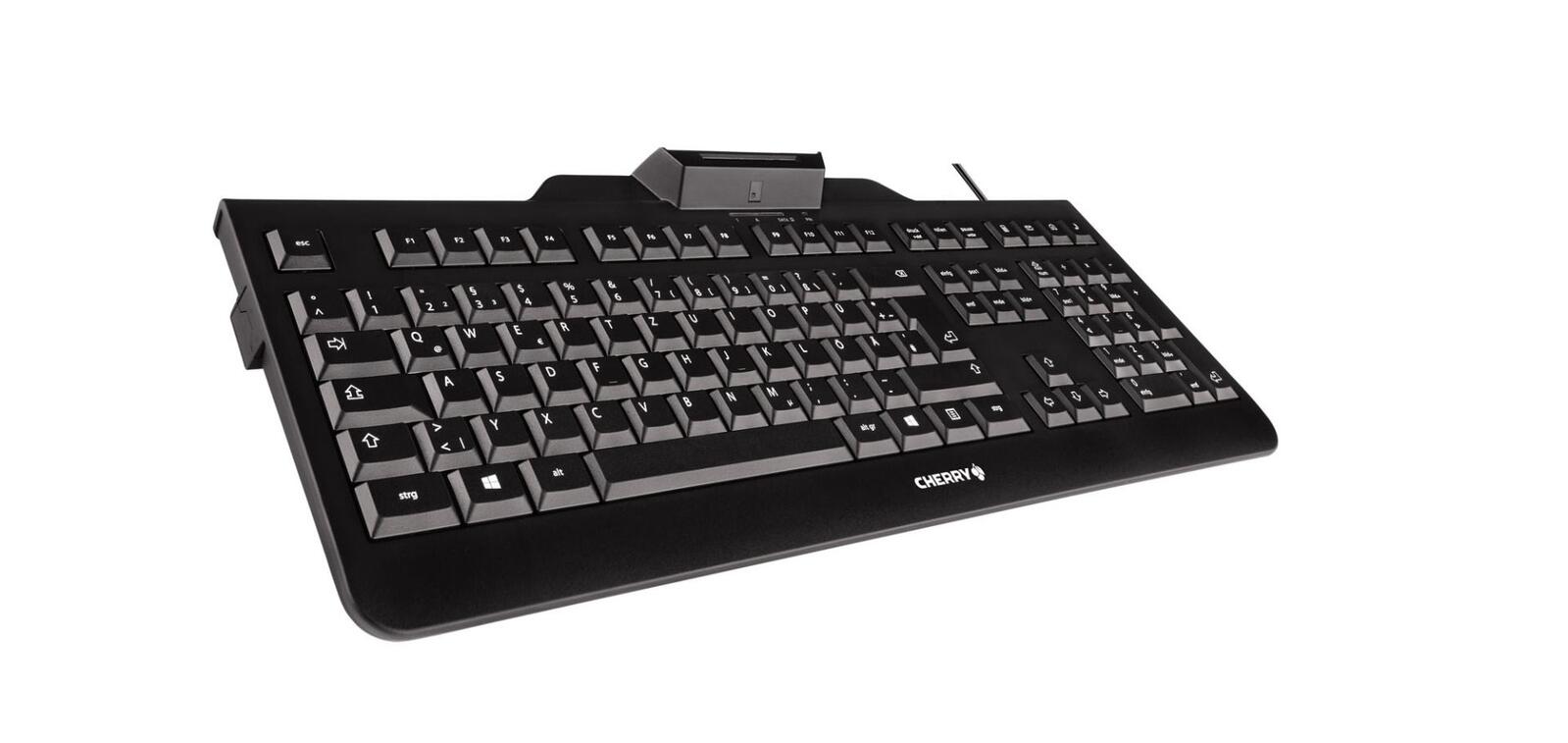 CHERRY KC 1000 SC kabelgebundene Tastatur mit Kartenlesegerät (USB, schwarz)