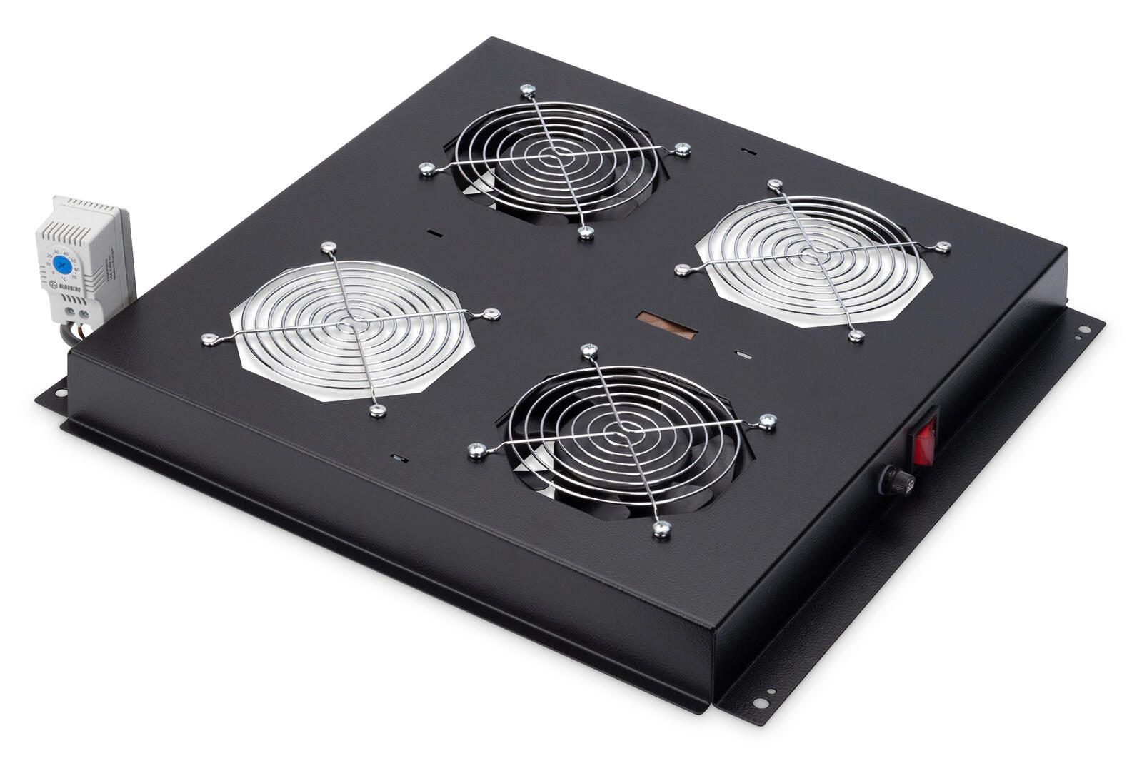Digitus Dachlüftermodule für 19' Unique- und Dynamic Basic Schränke 2 Lüfter RAL9005 schwarz (DN-19 FAN-2-B-N)
