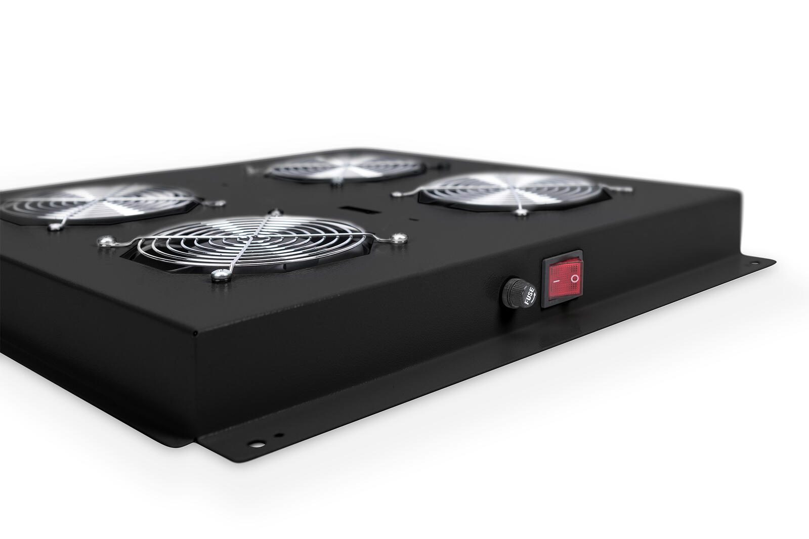 Digitus Dachlüftermodule für 19' Unique- und Dynamic Basic Schränke 2 Lüfter RAL9005 schwarz (DN-19 FAN-2-B-N)
