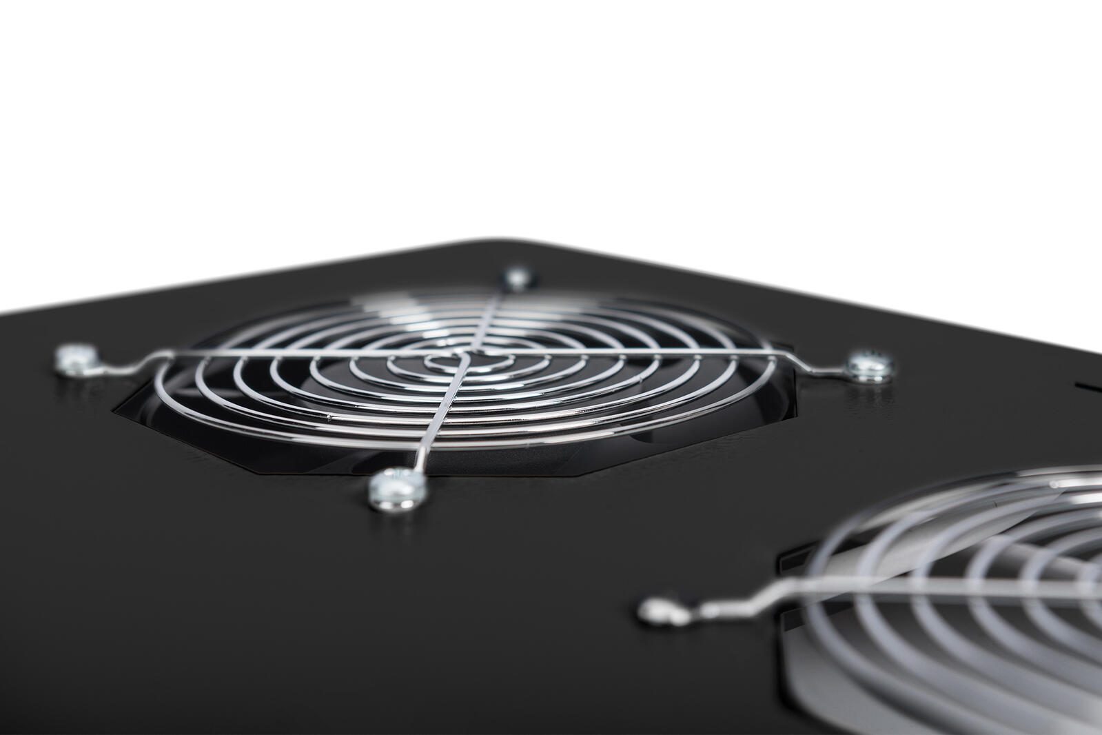 Digitus Dachlüftermodule für 19' Unique- und Dynamic Basic Schränke 2 Lüfter RAL9005 schwarz (DN-19 FAN-2-B-N)