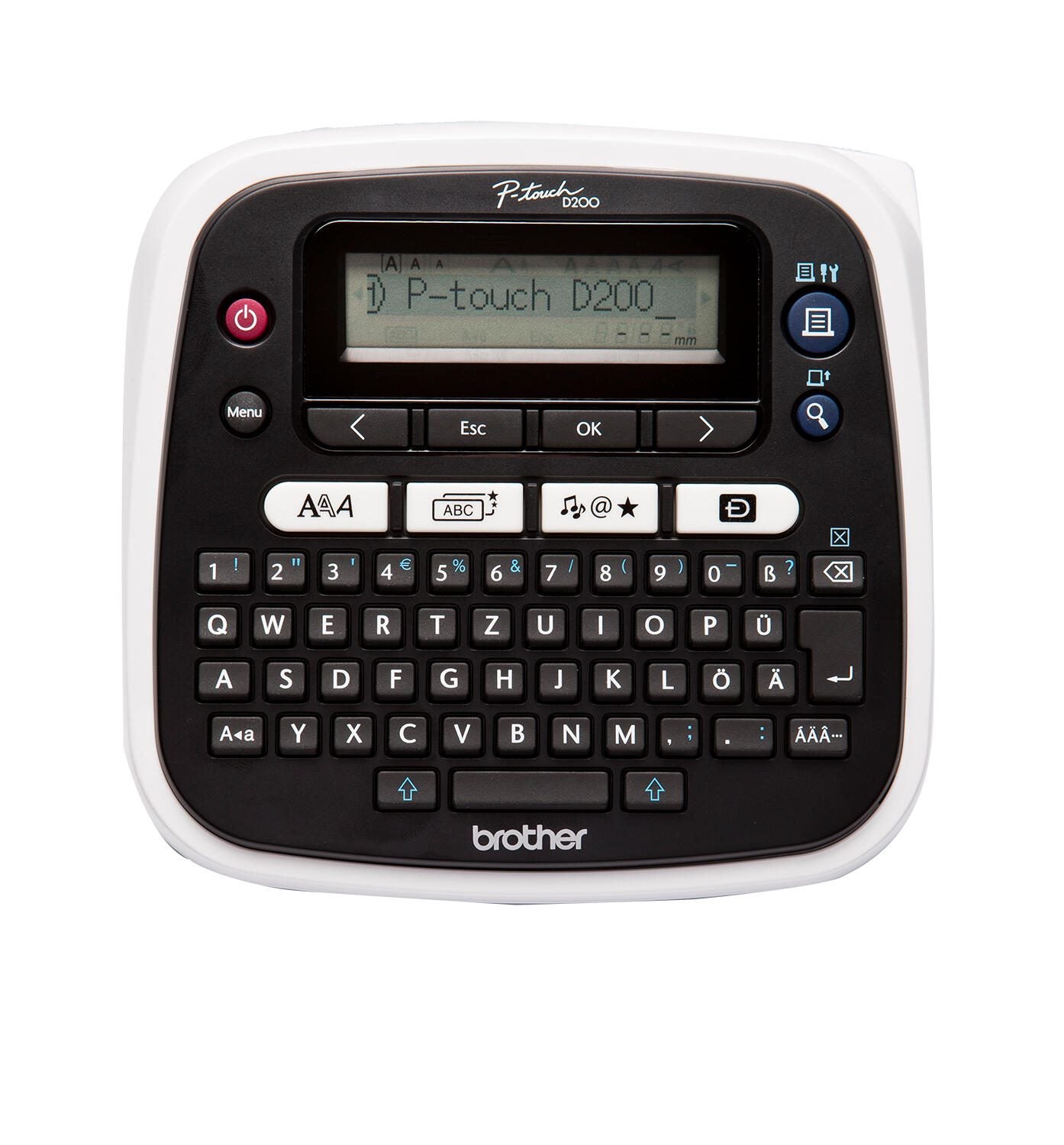 Brother P-Touch PT-D200BW Beschriftungsgerät (180dpi, Qwertz, 20 mm/Sekunde, 3,5/6/9/12 mm TZe)(PTD200BWZG1)