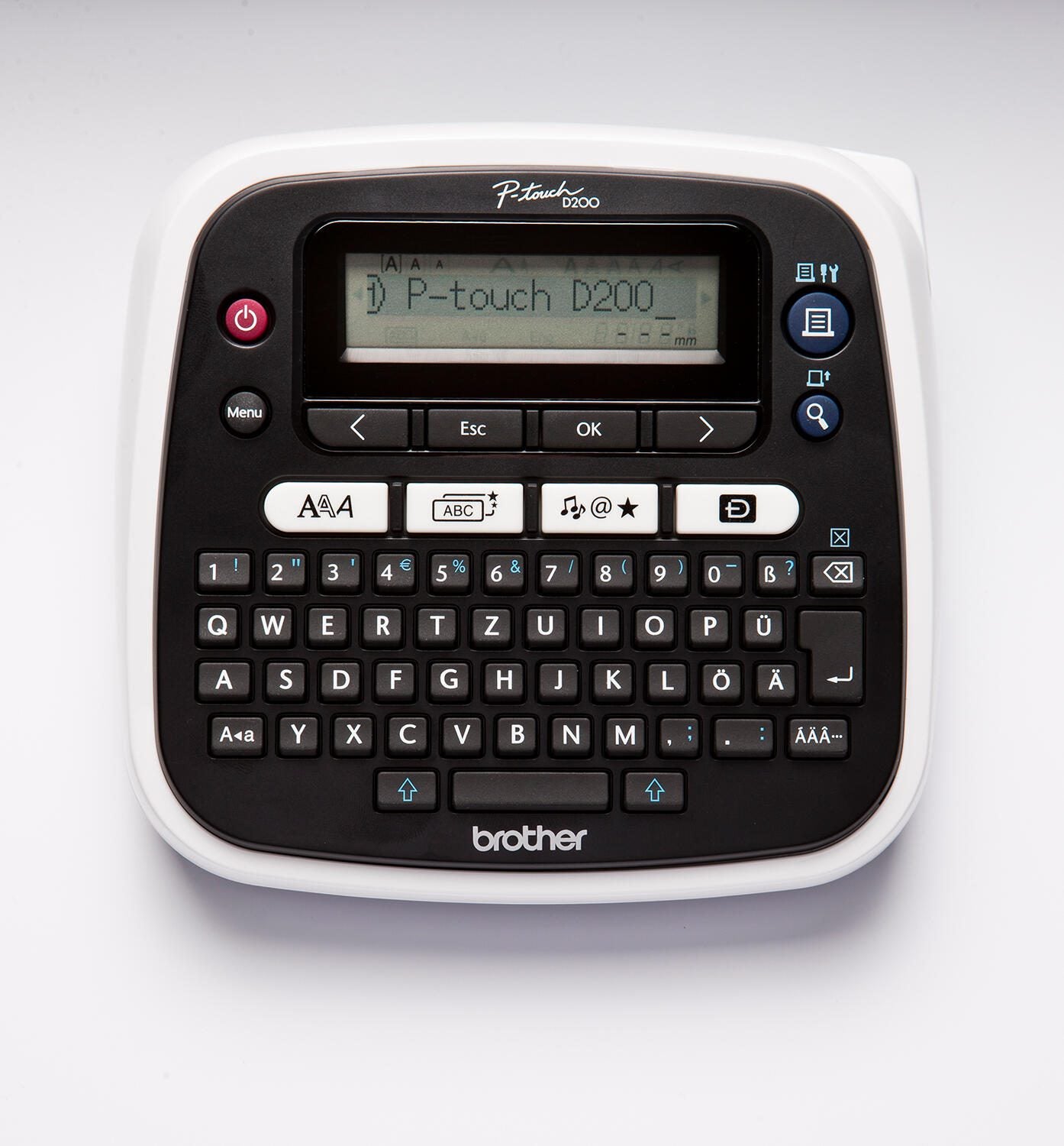 Brother P-Touch PT-D200BW Beschriftungsgerät (180dpi, Qwertz, 20 mm/Sekunde, 3,5/6/9/12 mm TZe)(PTD200BWZG1)