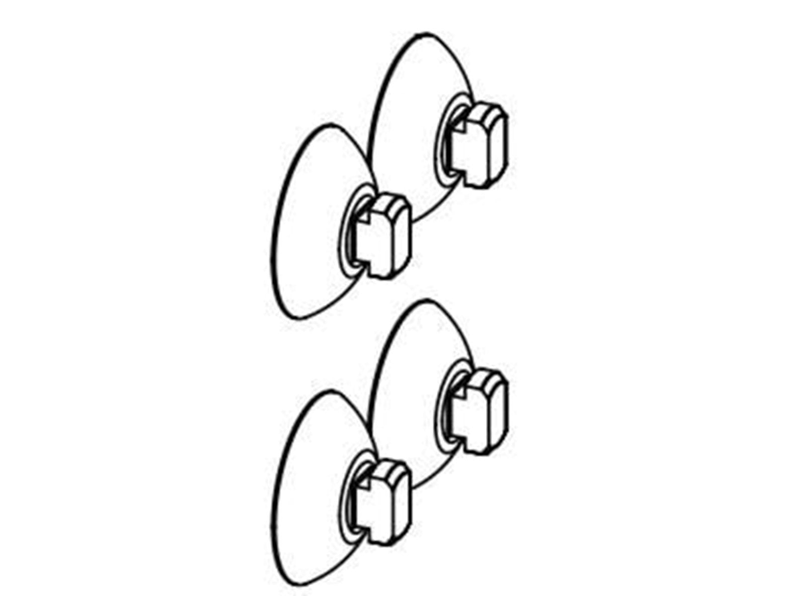 AQUAEL Suction plug 4 pack Fan mini micro