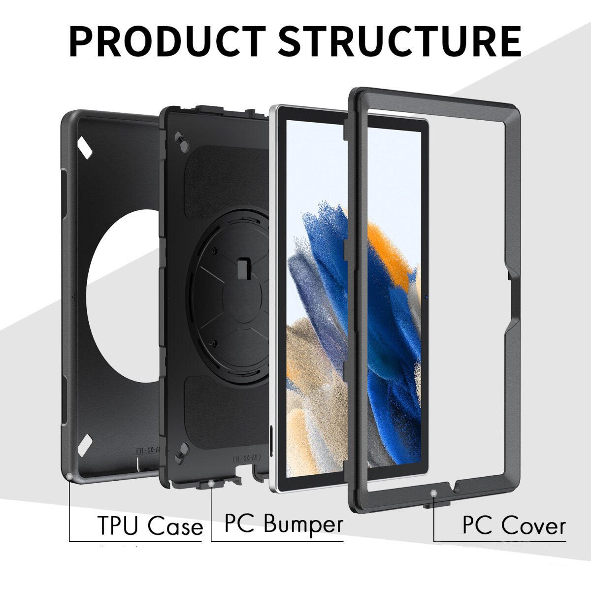 4smarts Rugged Case Grip für Apple iPad Air 11' (M2/4.Gen./5.Gen.) / iPad Pro 11 (1.Gen./2.Gen./3.Gen./4.Gen.)