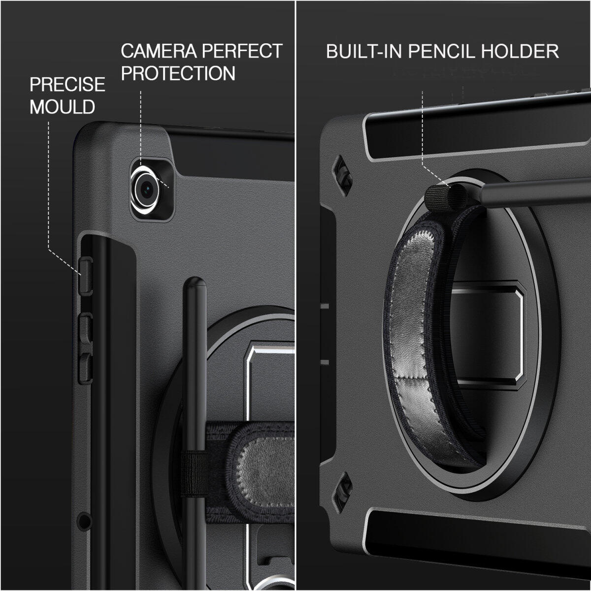 4smarts Rugged Case Grip für Apple iPad Air 11' (M2/4.Gen./5.Gen.) / iPad Pro 11 (1.Gen./2.Gen./3.Gen./4.Gen.)