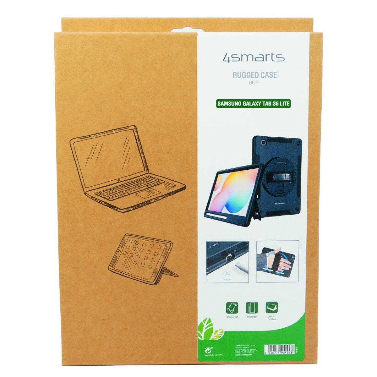 4smarts Rugged Case Grip für Samsung Galaxy Tab S6 Lite schwarz