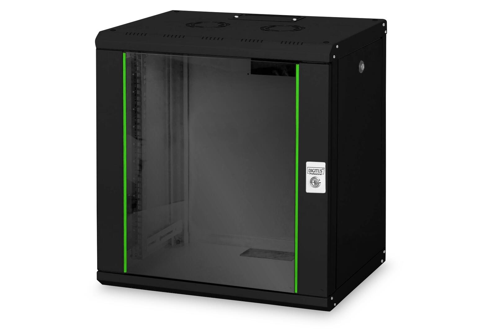 Digitus 12HE 19'-Wandgehäuse Unique Serie RAL 9005 schwarz