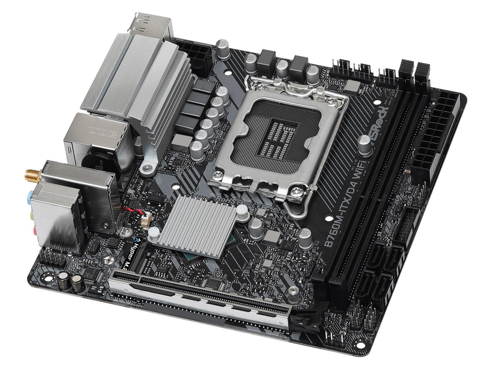 ASRock B760M-ITX/D4 WiFi Mainboard - Intel B760 - Intel LGA1700 socket - DDR4 RAM - Mini-ITX
