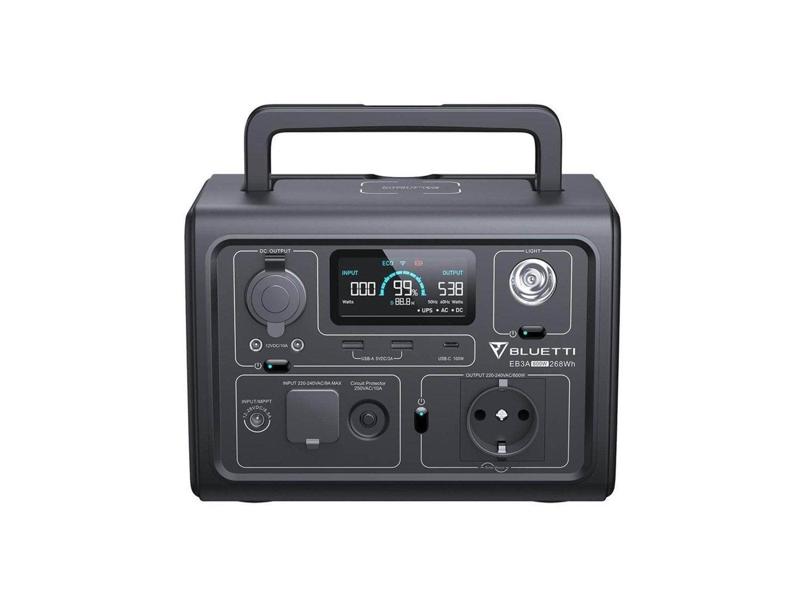 BLUETTI EB3A Portable Power Station 600W - 268Wh