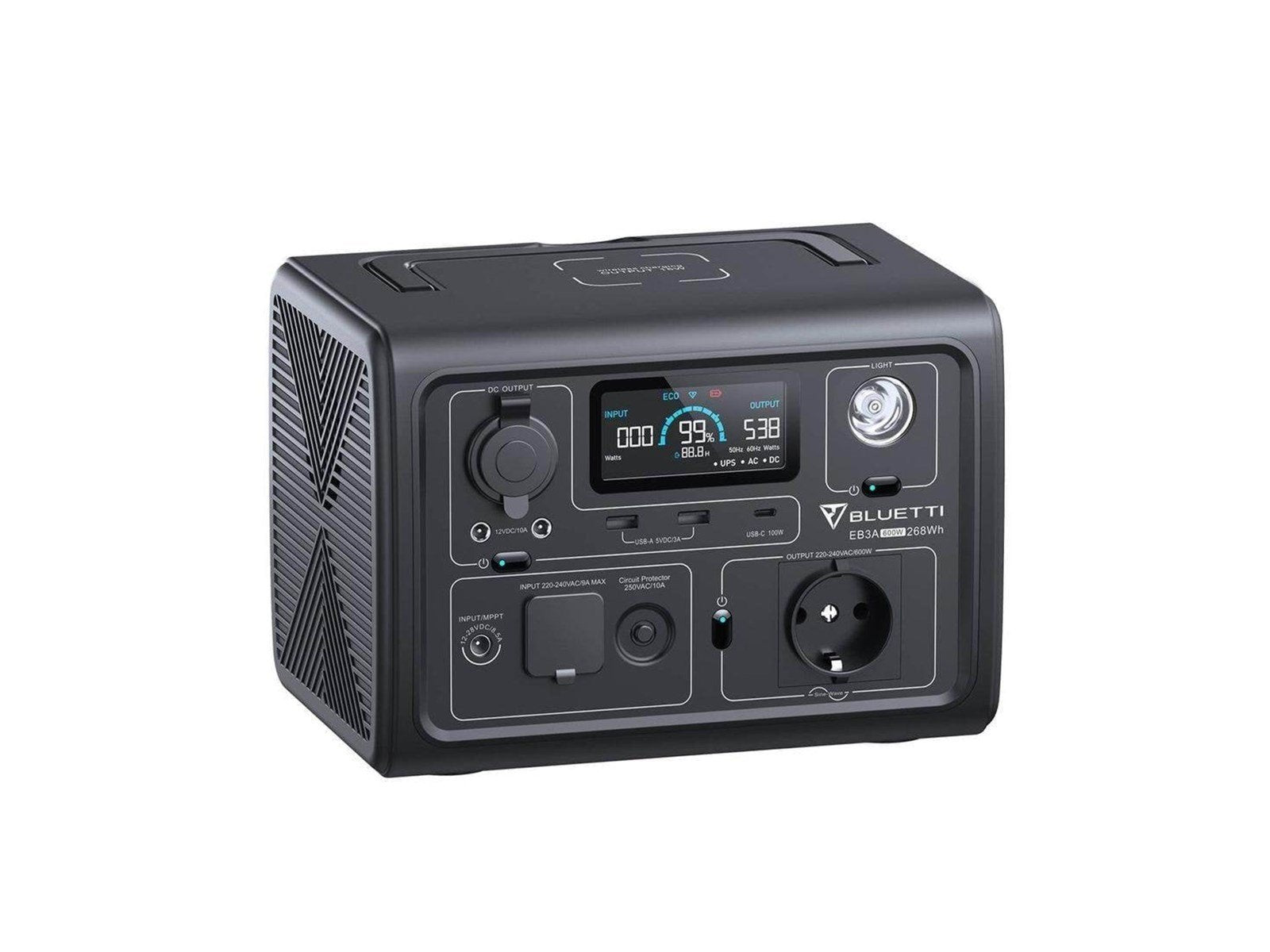 BLUETTI EB3A Portable Power Station 600W - 268Wh