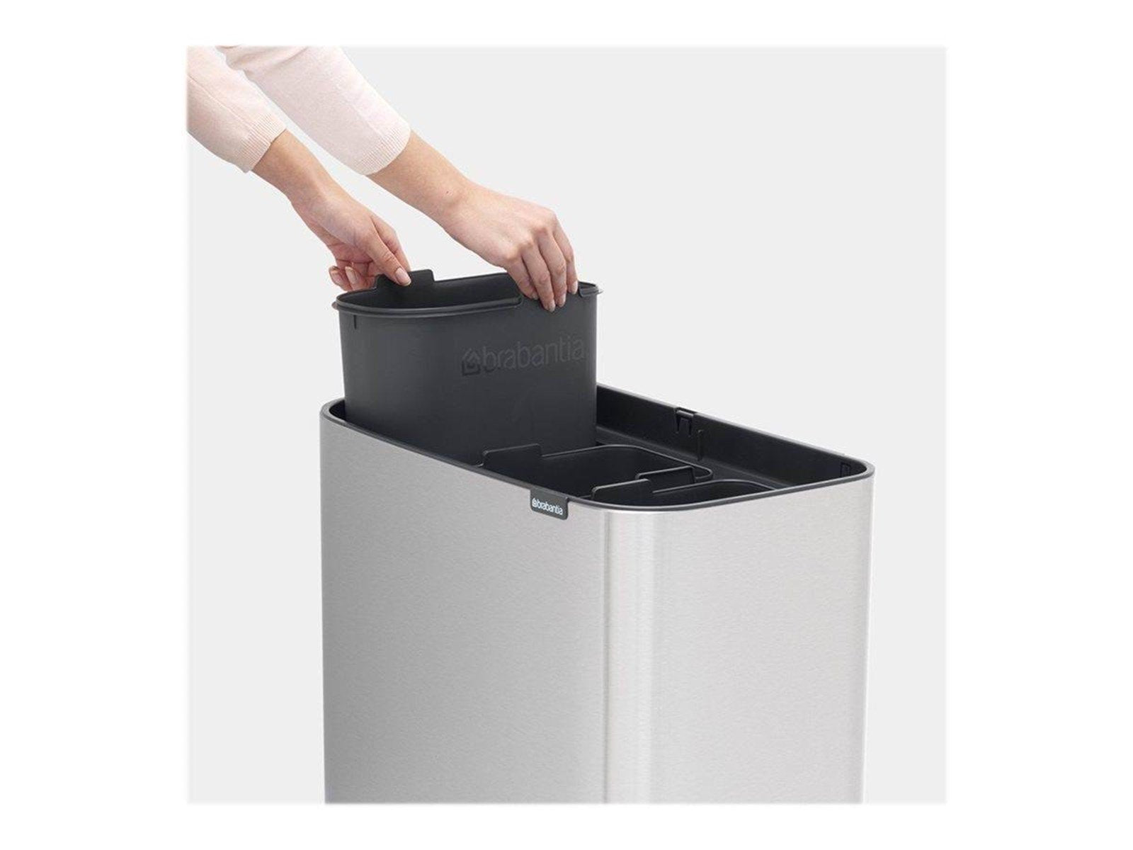 brabantia Bo Touch Bin - rubbish bin - 33 L - matt steel
