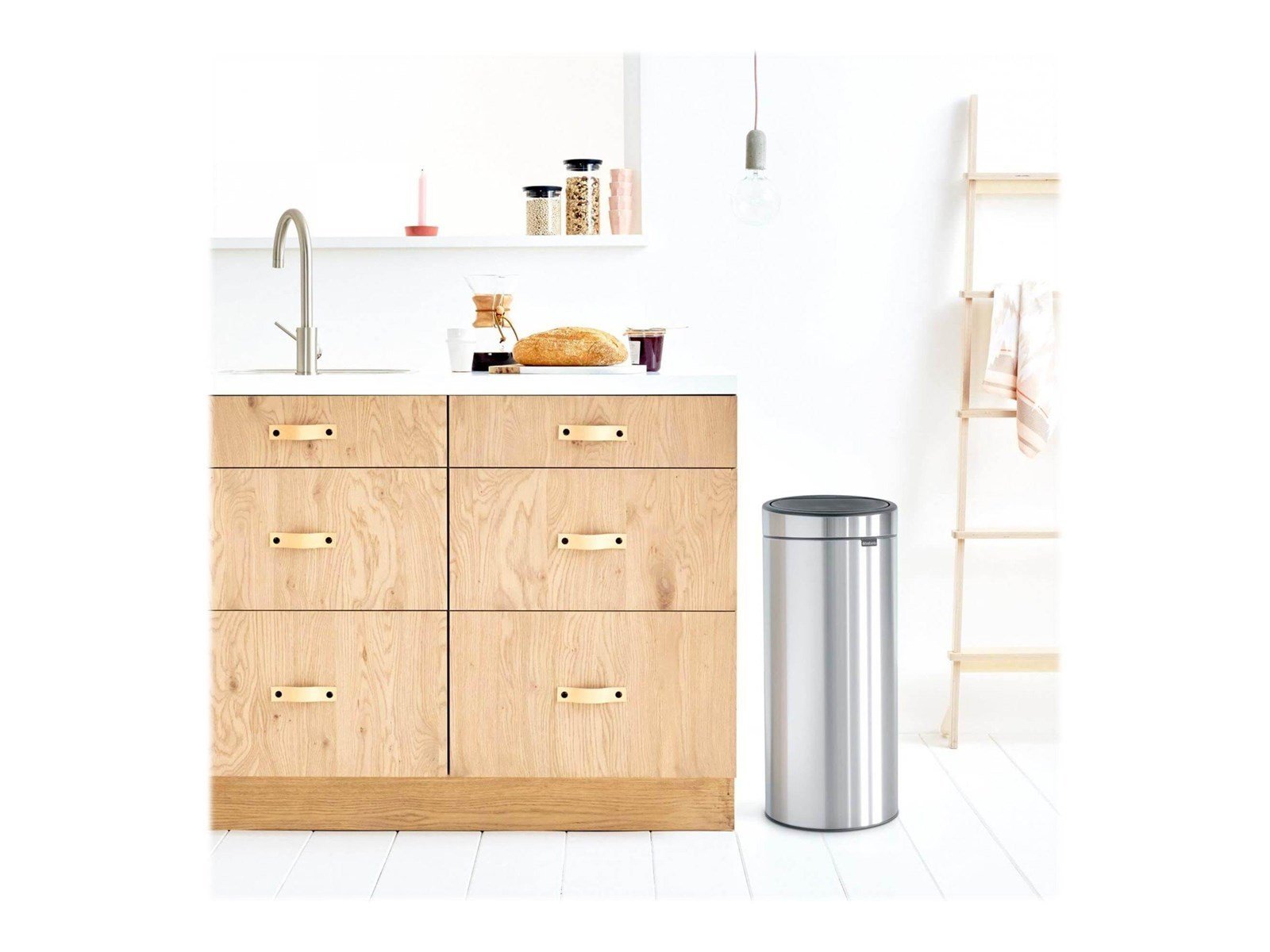 brabantia Touch Bin New - rubbish bin - 30 L - matt steel