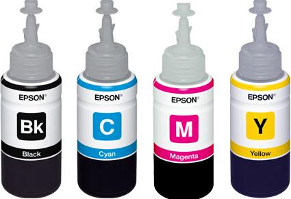 Epson Original T664 Nachfülltinte 4er Set schwarz, cyan, magenta, gelb