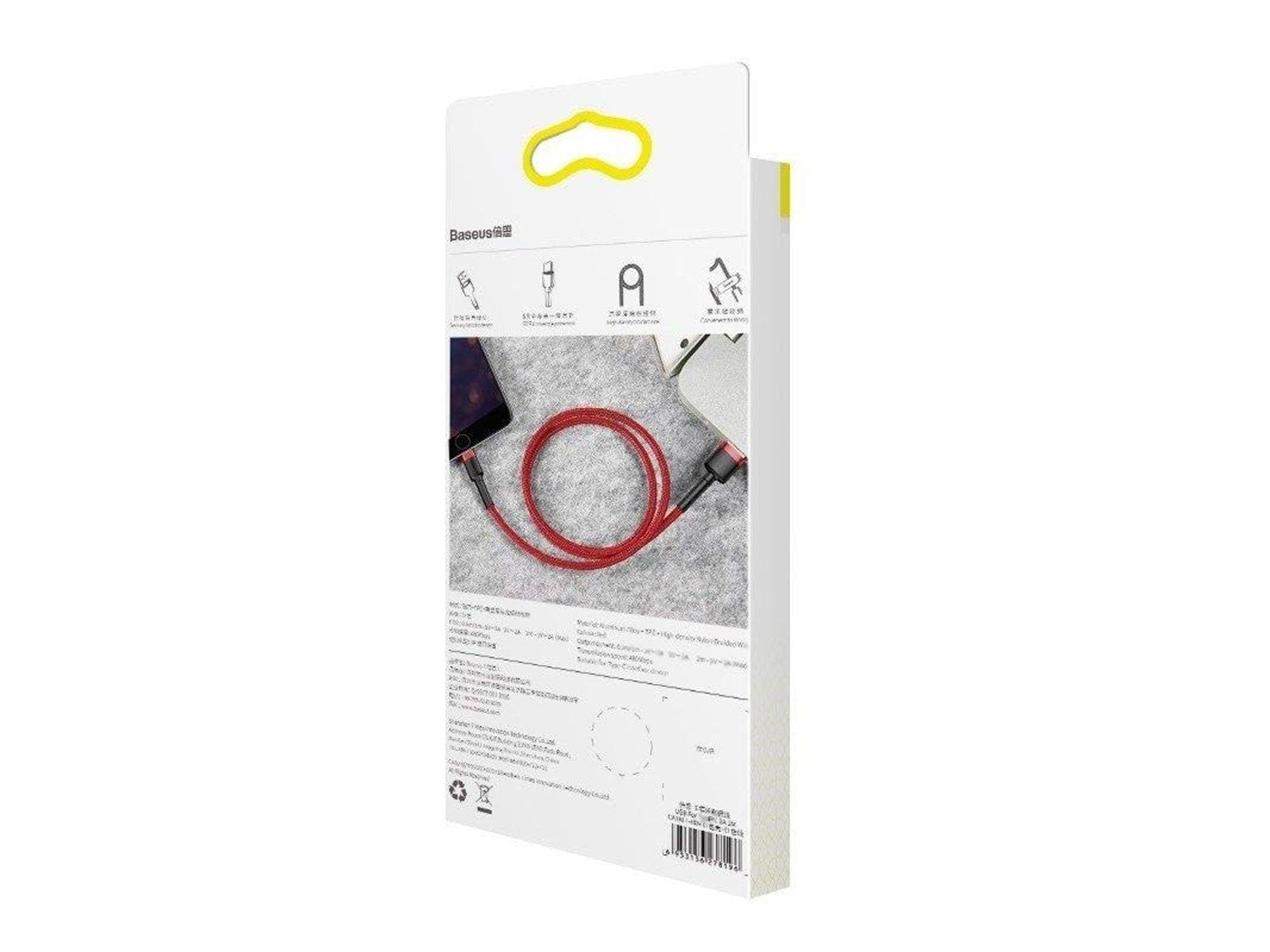 Baseus Cafule USB Lightning Cable 2.4A 0.5m (Red)