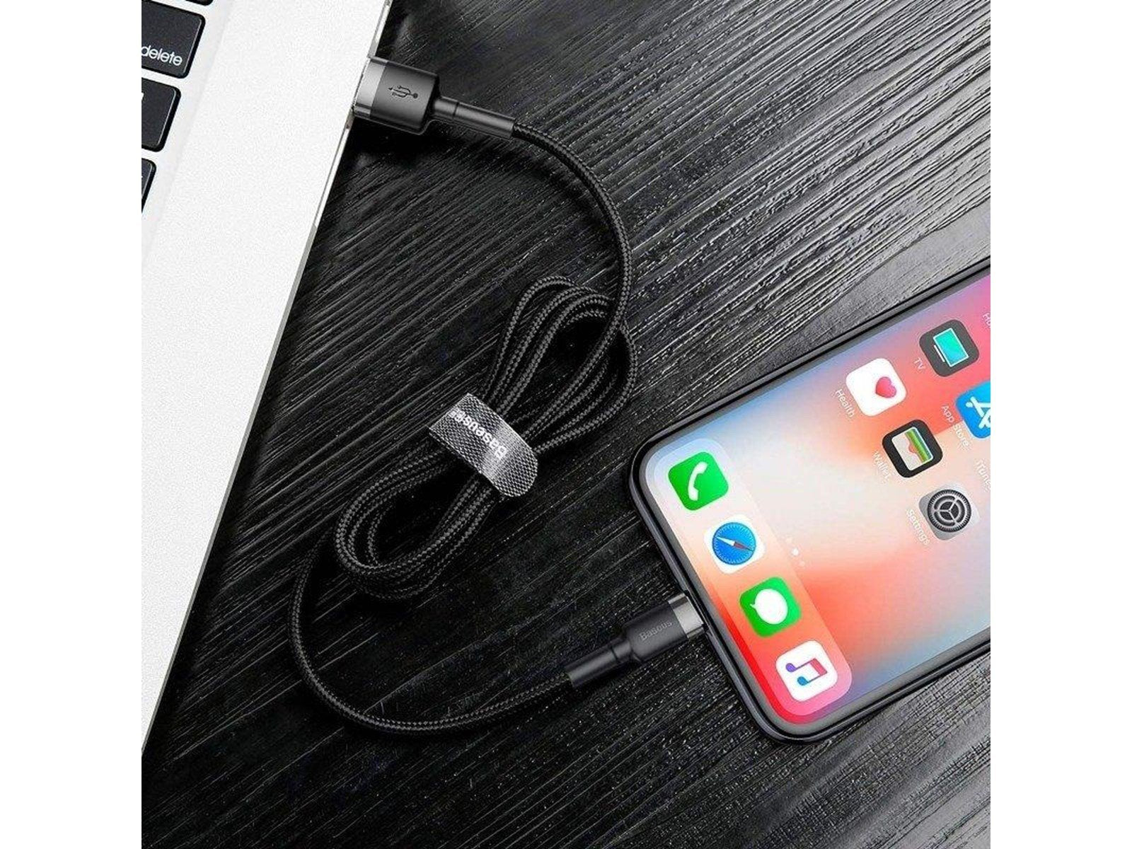 Baseus Cafule USB Lightning Cable 1.5A 2m (Gray+Bl