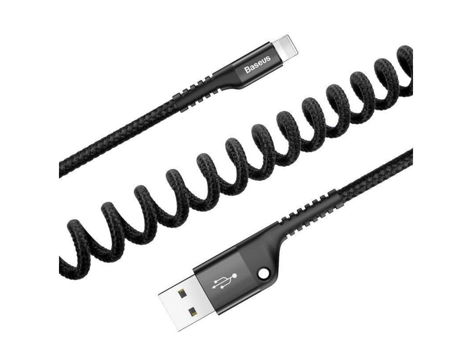 Baseus Spring-loaded cable Lightning 1m 2A (black)