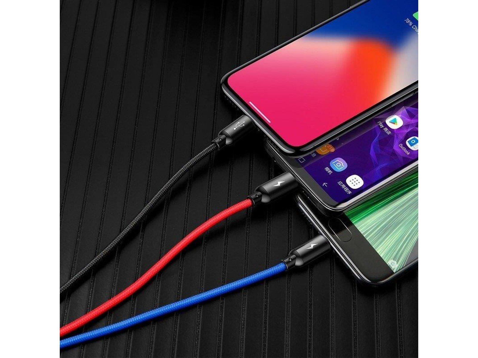 Baseus Rapid USB Cable 3in1 Type C / Lightning / M
