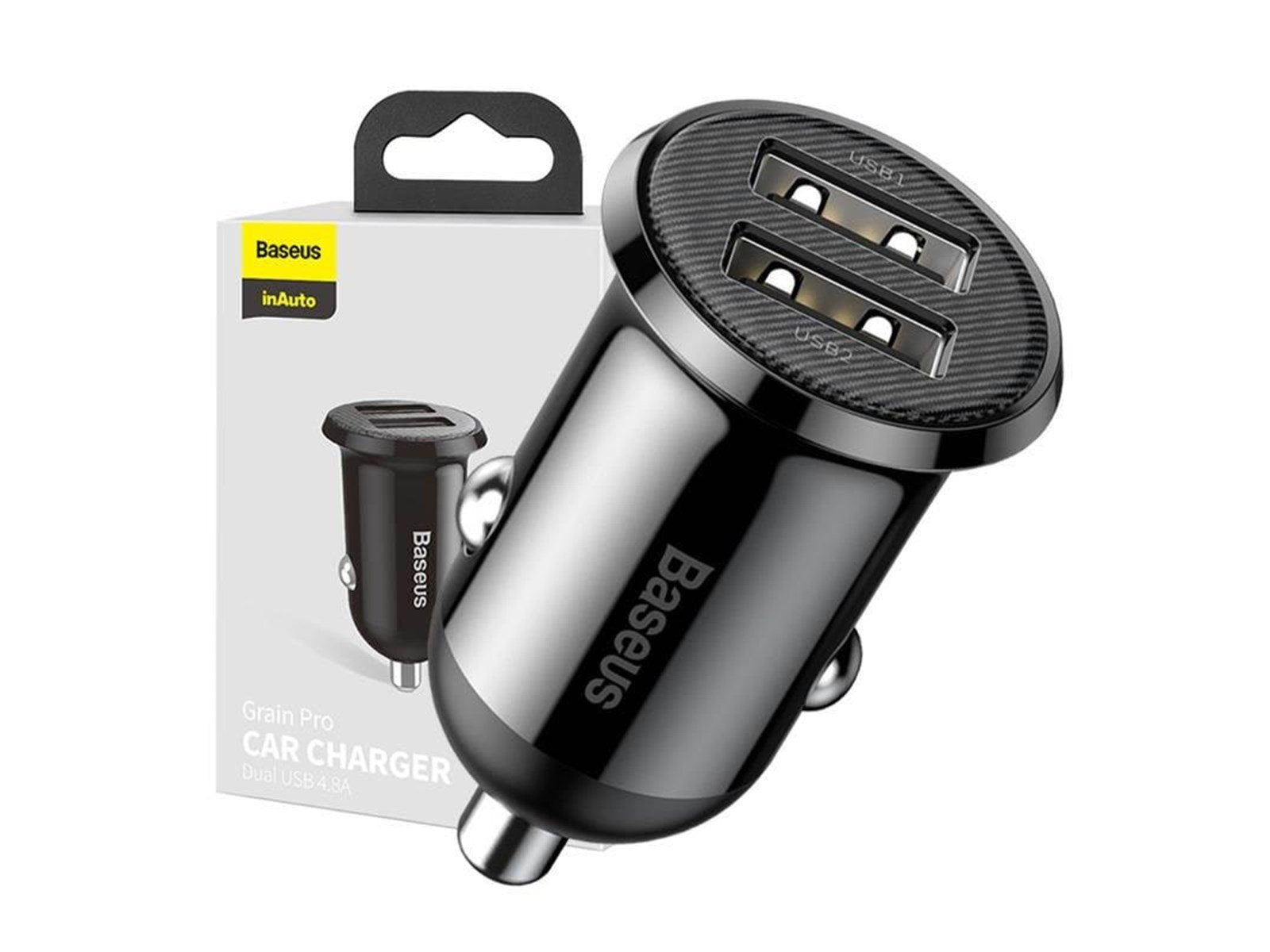 Baseus Grain Pro Car Charger 2x USB 4.8A (black)